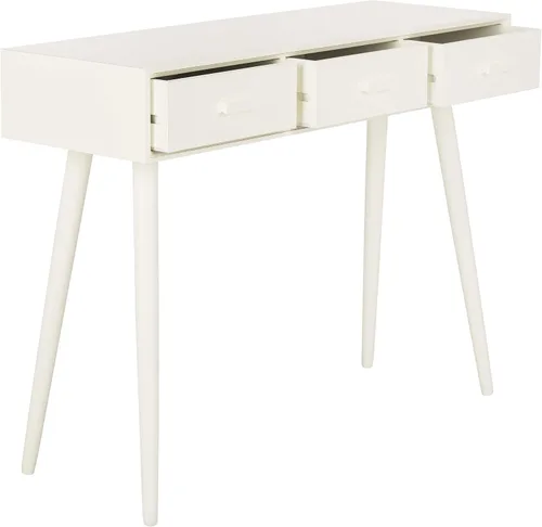 Vista 11 de Safavieh Home Albus Mid-Century - Mesa consola moderna de 3 cajones color negro