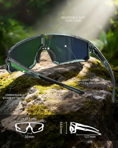 Vista 5 de KALIYADI Gafas de sol para hombre, gafas de sol con UV400 para correr, ciclismo, golf, pesca