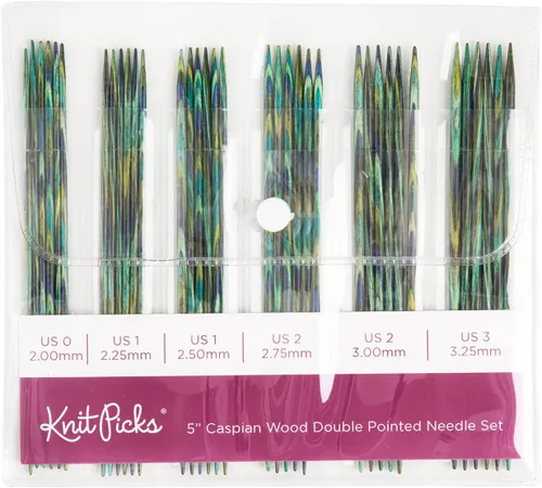 Vista 2 de Knit Picks Juego de agujas de tejer de madera de doble punta (Caspian 4")