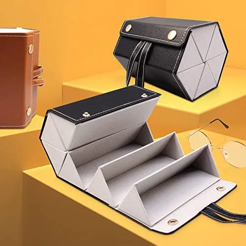Vista 6 de MAFENLY multiple glasses case travel Five sunglass, 5 sockets glasses case travel sunglasses organizer holder