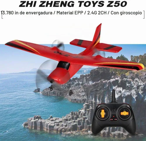 Vista 2 de GoolRC Avión Z50 RC, 2.4G 2CH Avión de control remoto, planeador de avión RC de espuma EPP con giroscopio RTF fácil de volar para principiantes