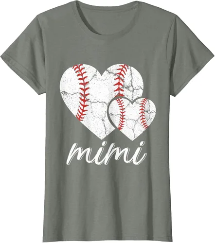 Vista 19 de Camiseta de béisbol Mimi para el Día de la Madre, Negro, S