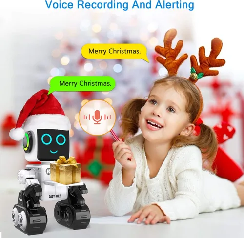 Vista 2 de okk Robot de juguete para niños, robots RC inteligentes para niños con control táctil y de sonido, robótica inteligente programable, juguete robot