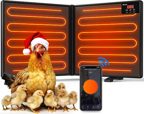 Vista 11 de PETNF Calentador de gallinero de 140 vatios, calentador de pollo de calor radiante, diseño de eficiencia energética, más seguro que las lámparas