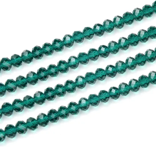 Vista 16 de 500 piezas de cuentas de cristal checo facetadas rondelle de 4 mm, pequeñas y diminutas, espaciadoras a granel, color amatista púrpura para hacer