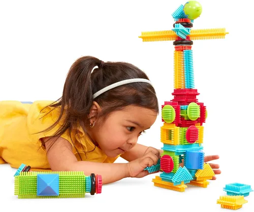 Vista 15 de Bristle Blocks Juguete Bloques de construcción para niños (80 piezas en tarro)