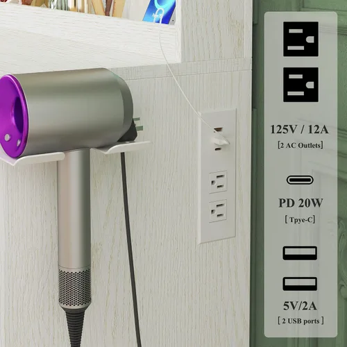 Vista 4 de Escritorio de tocador de 45.5 pulgadas con espejo y luces, tocador de maquillaje con luces, 3 ajustes de modelos y toma de corriente, escritorio