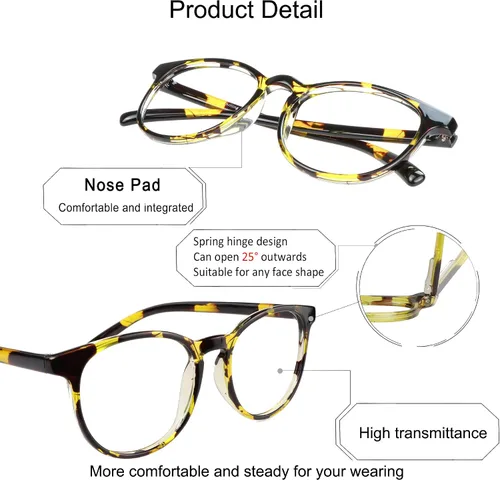 Vista 2 de YEIN Lentes de bloqueo de luz azul, lentes de sol grises fotocromáticos, antifatiga ocular, lentes de lectura, lentes para mujeres/hombres, 01-1401