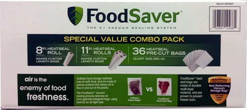 Vista 3 de FoodSaver Special Value - bolsas sellables combo rollo de 1-8", 4-11". bolsas pre cortadas