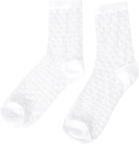 Vista 4 de Verdusa 5 pares de calcetines transparentes de malla a cuadros para mujer