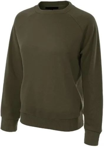 Vista 69 de MixMatchy Sudadera básica suave y cómoda de forro polar con cuello redondo para mujer