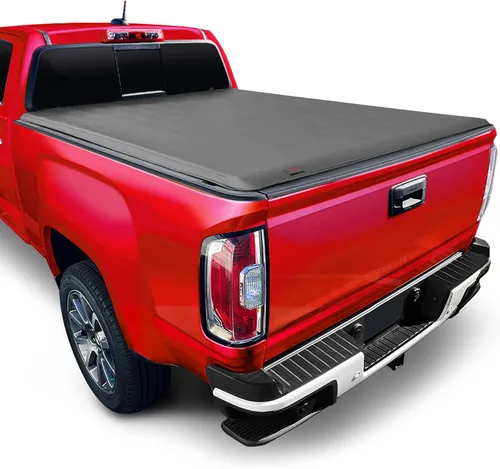Vista 8 de MaxMate - Funda suave de cuatro pliegues para tonneau de camioneta, compatible con Chevy Silverado GMC Sierra 1500 2007-2013