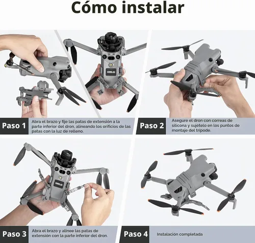 Vista 7 de STARTRC Tren de aterrizaje para DJI Mini 5 Pro Accesorios, Plegable Extendido Liberación Rápida Drone Protector para DJI Mini 5 Pro Fly More Combo