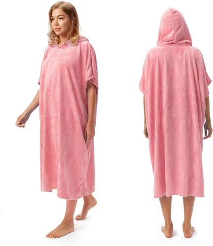 Vista 10 de Catalonia Poncho absorbente de surf para hombres y mujeres, poncho de cambio de toalla de secado rápido, poncho de toalla con capucha para adultos