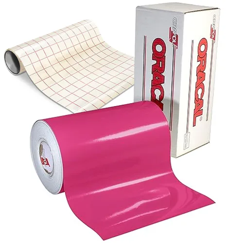 Vista 2 de Oracal 651 Vinilo permanente brillante de 12 pulgadas x 6 pies, color rosa