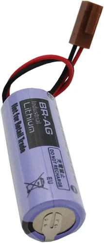 Vista 4 de RUNAAJA BR-AG - Batería de litio no recargable de 3 V, 1800 mAh, repuesto para batería BR-AG con enchufe marrón