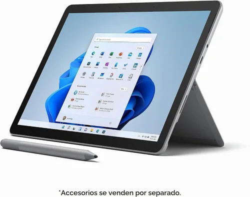 Vista 2 de Microsoft Surface Go 3 - Pantalla táctil de 10.5 pulgadas, Intel Core i3, 8 GB de memoria, SSD de 128 GB. Solo dispositivo, platino (último modelo)
