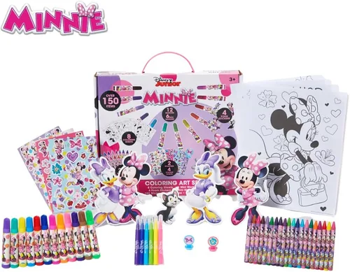 Vista 9 de Disney - Set de arte para colorear Minnie Mouse para niños con calcomanías y selladores, más de 150 piezas