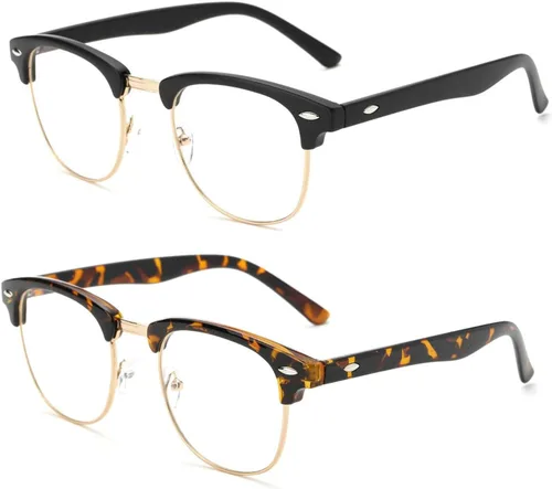 Vista 7 de Pro Acme Gafas de bloqueo de luz azul Semi Rimless Frame Filter Blue Ray Gafas de computadora