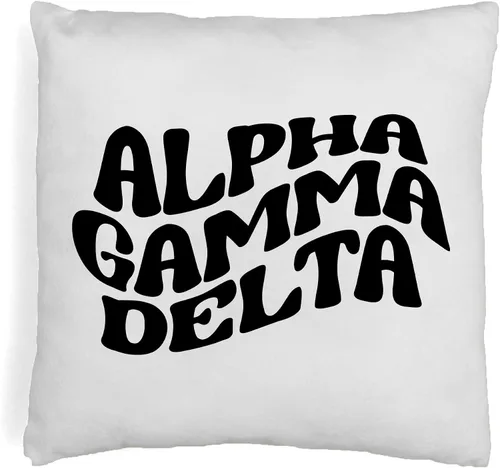 Vista 37 de sockprints Mod Alpha Chi Omega - Funda de almohada de 18 x 18 pulgadas, fundas de almohada de hermandad de mujeres - Almohada decorativa