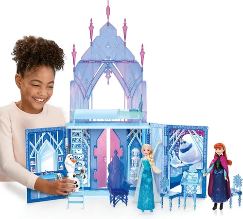 Vista 9 de Disney Frozen 2 Palacio de Hielo Plegable y en Marcha de Elsa, Set de Castillo, Juguete para Niños de 3 años en Adelante