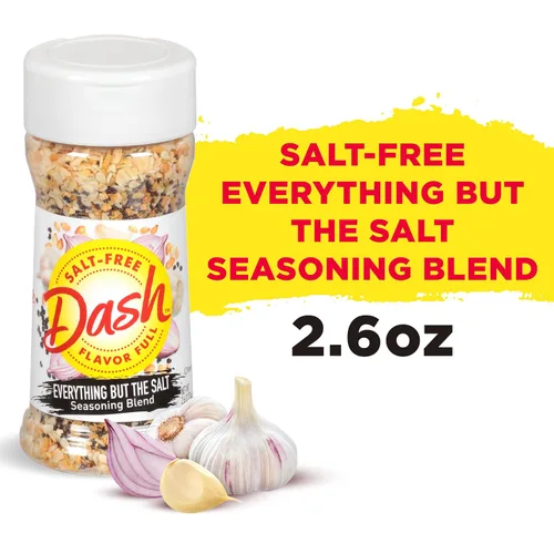 Vista 4 de Dash Mezcla de condimentos sin sal, mezcla de condimentos Everything But The Salt Seasoning, 2.6 onzas (paquete de 8)