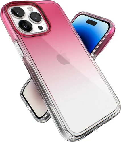 Vista 14 de Speck Funda transparente para iPhone 14 Pro Max, protección contra caídas, resistente a los arañazos, funda delgada de doble capa para iPhone de 6.7