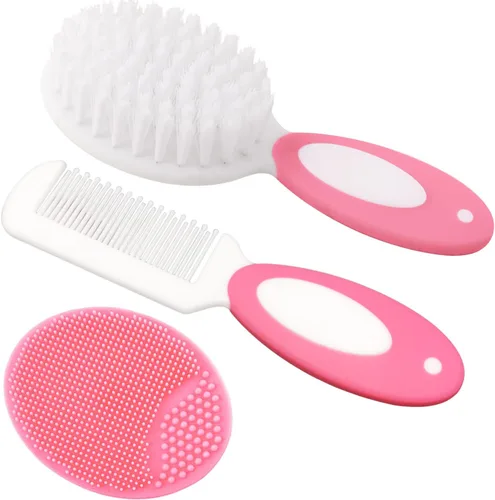 Vista 6 de Cepillo para cabello de bebé, cepillo para costra láctea, peine para cabello de bebé, set de cepillo y peine para cabello de bebé para recién