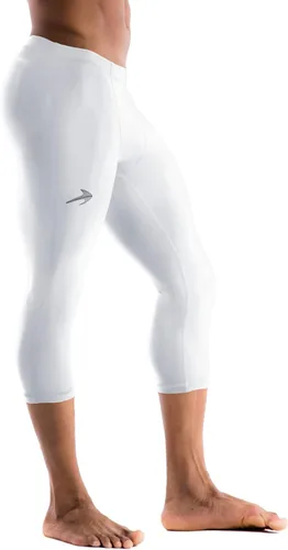Vista 21 de CompressionZ Pantalones de compresión para hombre, para entrenamiento, deportes Leggings de capa base para correr Negro