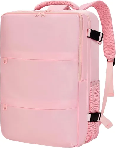Vista 9 de Mochila de cabina para mujeres y hombres – Aprobada por aerolíneas, tamaño para debajo del asiento, compartimento para portátil de 15.6", apertura