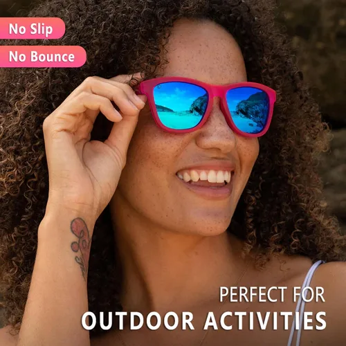 Vista 2 de Sunglasses Running No-Slip No-Bounc for Womens TR90 Grip Coating - TAC UV400 Polarized Protection