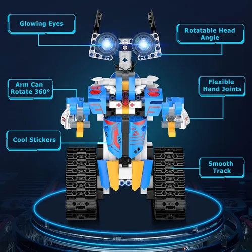 Vista 7 de Juguetes robot para niños de 8 a 16 años con aplicación o control remoto, kit de bloques de construcción programables científicos, proyectos STEM