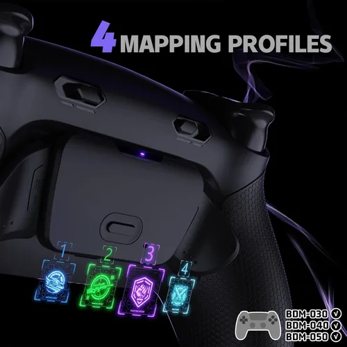 Vista 7 de eXtremeRate RISE Plus MAX Back Paddles Kit with Clicky Trigger Stops & Rubberized Grip for PS5 Controller BDM-030 040 050, Remappable Back Buttons