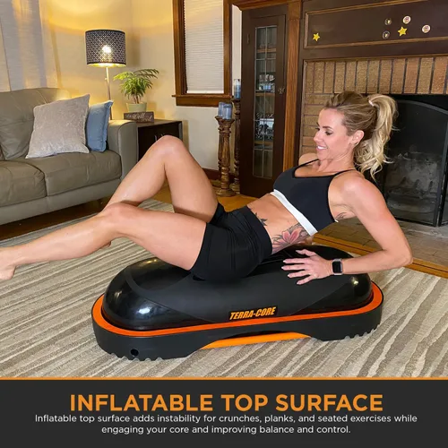 Vista 13 de Terra Core Balance Trainer – Inflatable Home Gym Fitness Platform for Core, Strength, Balance, HIIT and Conditioning, Full Body Functional Training