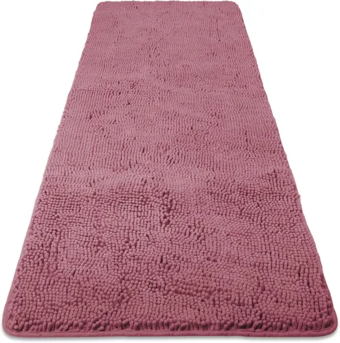 Vista 114 de Yeaban Alfombra de pasillo de baño de 24 x 72 pulgadas, antideslizante, alfombra de baño larga de felpilla gruesa, absorbente y lavable, alfombra