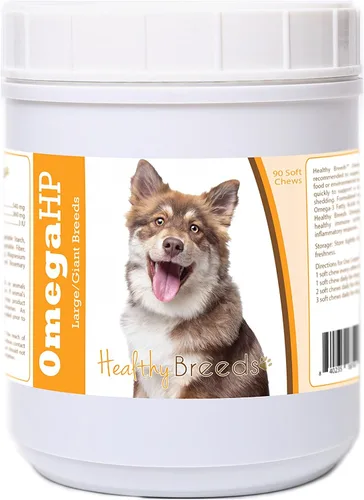Vista 144 de Healthy Breeds Affenpinscher Omega HP - Masticables suaves para piel y pelaje, 60