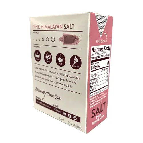 Vista 3 de FALKSALT Sal rosa del Himalaya - grano fino 1.1 libras.