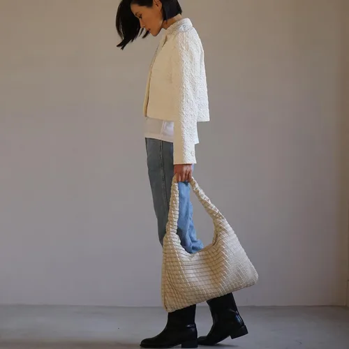 Vista 6 de KWANI Bolso Hobo texturizado para mujer y mujer
