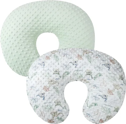Vista 13 de Set de fundas para almohada de lactancia Dot 2 piezas, fundas ultra suaves compatibles con almohada Boppy, almohada estándar para bebé niño niña
