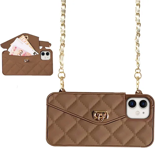 Vista 15 de UnnFiko Funda tipo cartera compatible con iPhone 6 / iPhone 6s, bonito diseño de bolsa de lujo, funda con bolsillo para tarjetas tipo libro
