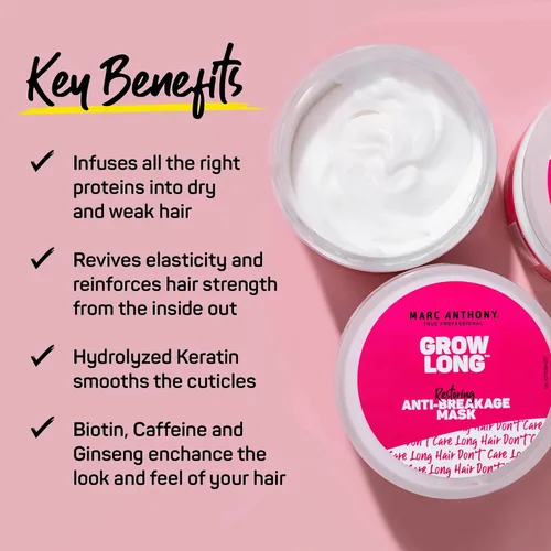 Vista 3 de Marc Anthony Mascarilla capilar antirotura para el cabello Grow Long, Deep Crecer largo