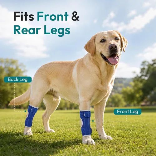 Vista 2 de Dog Leg Brace for Hock Joint, Dog Splint Ankle for Arthritis, Sprains S Azul