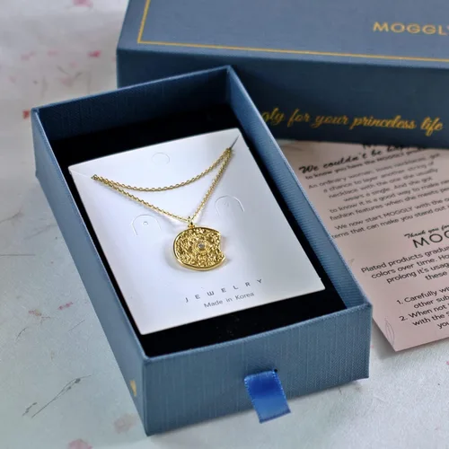 Vista 4 de Pendant Necklaces for Women - Plated with 16k Gold Lustrous and Shimmering Yellow Exquisite Heart, Round, Water Drop Premium Jewelry Gifts for Women