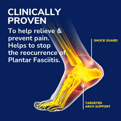 Vista 2 de Dr. Scholl's - Plantillas para aliviar el dolor de la fascitis plantar, con soporte para el arco del pie, se adaptan al tamaño del zapato