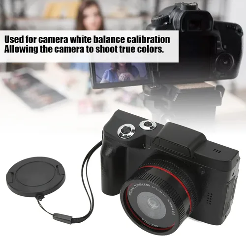 Vista 3 de Cámara digital, cámara de vlogging HD de 16 megapíxeles, cámara compacta con zoom digital de 16X, cámara selfie, grabación en bucle, cámara digital