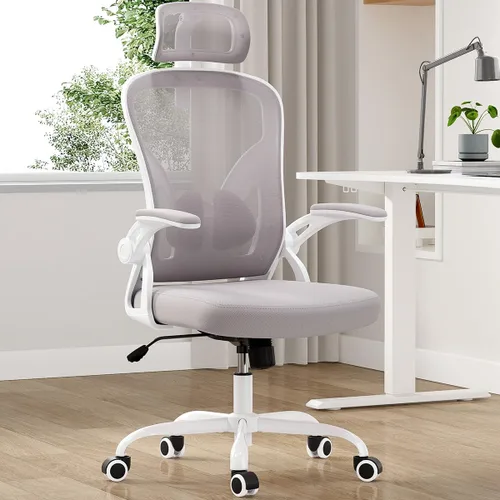 Vista 10 de Office Chair Ergonomic Desk Chair, 300LBS Capacity, High Back Computer Chair with Lumbar Support, Flip-up Armrests Swivel Task Chairs for Long Hours