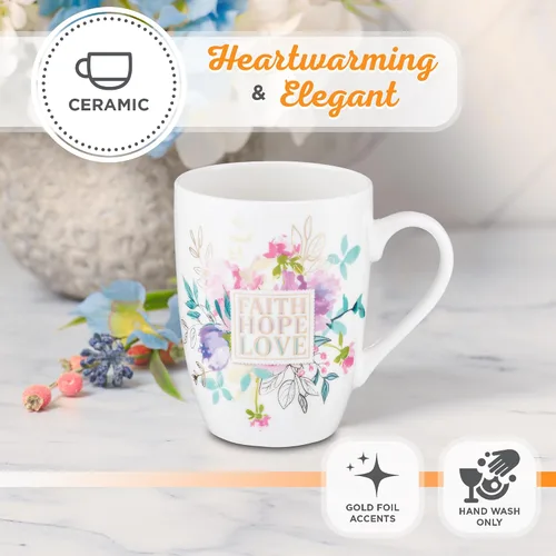 Vista 4 de Taza de café de cerámica cristiana para mujeres y hombres – Taza de café inspiradora y regalos cristianos (taza de cerámica de 12 onzas)