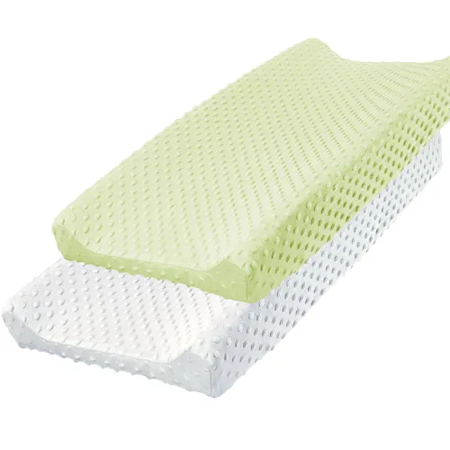 Vista 9 de Owlowla Funda para cambiador, sábanas suaves de punto minky para cambiador para bebé niño y niña (negro)