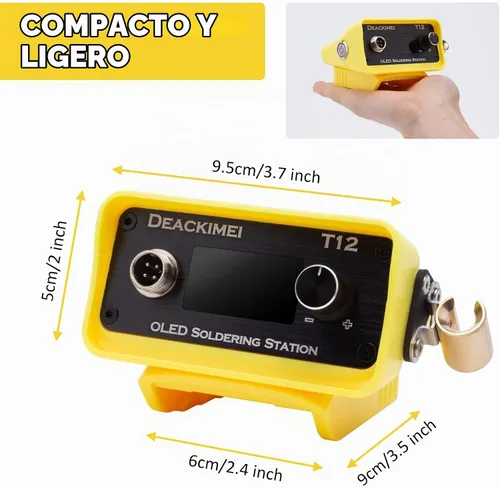 Vista 7 de Estación de soldador inalámbrico para batería Dewalt 20V Max, temperatura ajustable, suspensión automática y protección de bajo voltaje, conversión