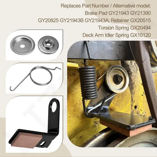 Vista 3 de 2 Juego de GY21943B Kit de Pastillas de Freno para Jo-hn Deere 42" L, D, X Serie 100 105 115 100 110 120 125 130 Cortadora, Contiene GX20515